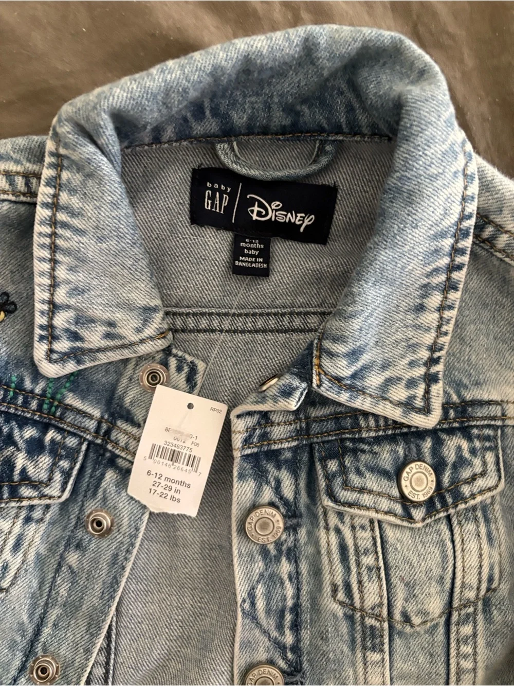 brand new girls gap jean jacket